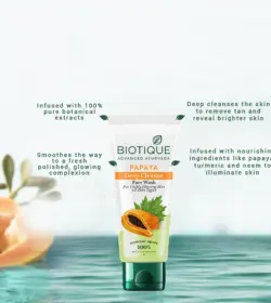 Biotique Advanced Ayurveda Papaya Deep Cleanse Face Wash