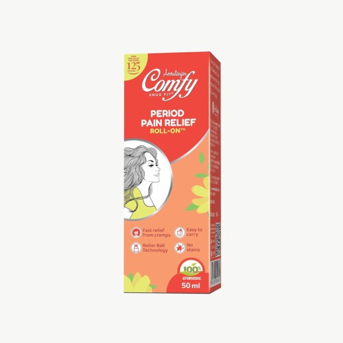 AMRUTANJAN Comfy Period Pain Relief Roll Amrutanjan Comfy Snug Fit Period Pain Relief Roll-On