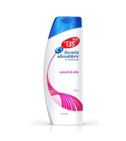 Head & Shoulders Smooth N Silky Anti-Dandruff Shampoo, 180ml Bottle