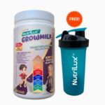 NutriLux Grow Height+ Chocolate Milk Powder for Kids (7–12 Years) Height & Bone Growth Formula Free Shaker