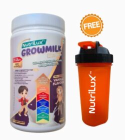 NutriLux Grow Height+ Vanilla Milk Powder for Kids (7-12Y) with Free Shaker